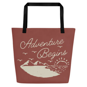 Stofftasche mit Innenfach “ADVENTURE BEGINS”