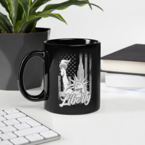 Schwarze glänzende Tasse “The Liberty”