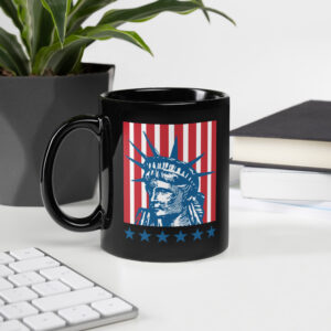 Schwarze glänzende Tasse – American Spirit