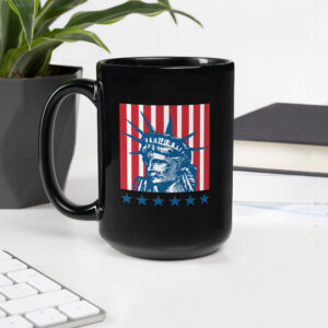 Schwarze glänzende Tasse – American Spirit