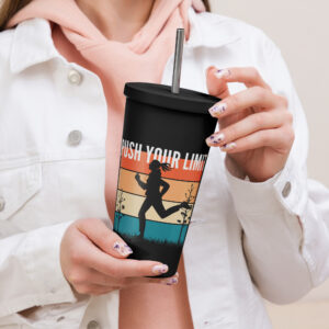 Thermobecher mit Strohhalm “PUSH YOUR LIMIT”