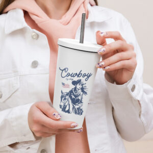 Thermobecher mit Strohhalm “COWBOY by day”