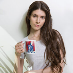 Weiße glänzende Tasse – American Spirit