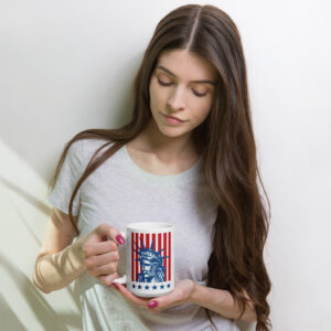 Weiße glänzende Tasse – American Spirit