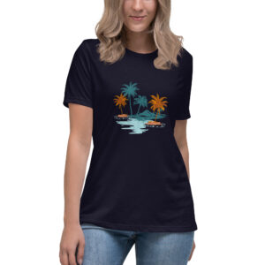 Damen-T-Shirt mit Palmen